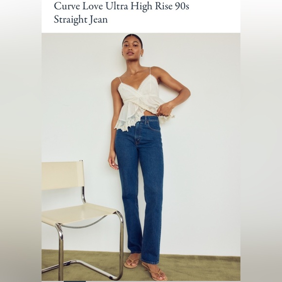 Abercrombie & Fitch CURVE LOVE Ultra High Rise 90s Straight - Picture 4 of 5
